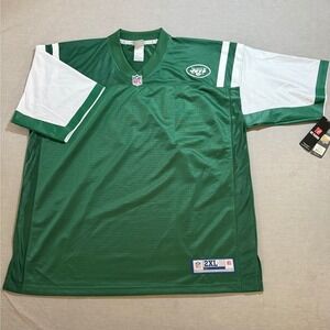 NFL Pro Line New York Jets Jersey 2XL-B‎ Mens Green Blank Short Sleeve Adult.